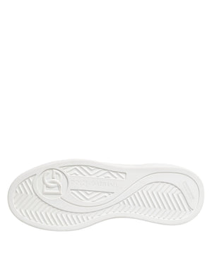 Dolce & Gabbana Weiß Miami Leder Low Top Turnschuhe Schuhe