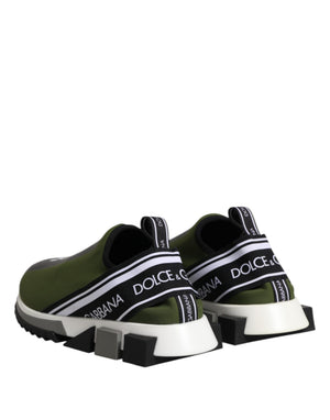 Dolce & Gabbana Grün Logo Low Top Sorrento Männer Turnschuhe Schuhe