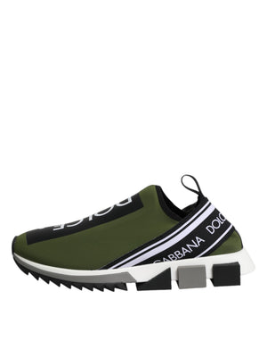 Dolce & Gabbana Grün Logo Low Top Sorrento Männer Turnschuhe Schuhe