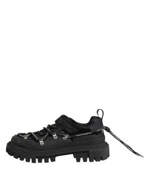 Dolce & Gabbana Schwarze Low Top Lace Up Trekking Sneakers Schuhe