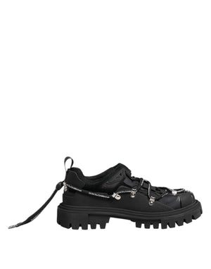 Dolce & Gabbana Schwarze Low Top Lace Up Trekking Sneakers Schuhe