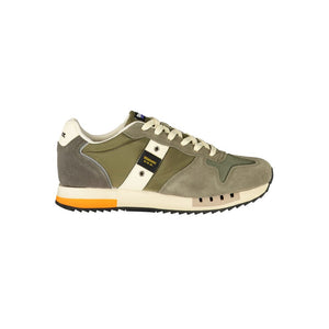 Blauer Grüner Sneaker aus Polyester