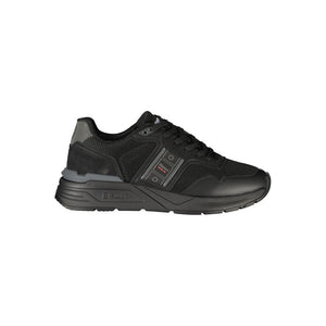 Blauer Schwarzer Polyester Herren Sneaker