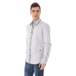 Costume National Azzurro Baumwollhemd für Herren