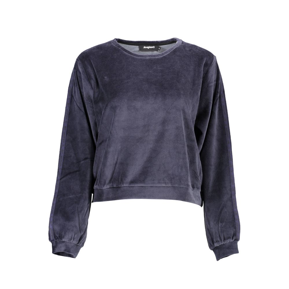 Desigual Blauer Baumwollpullover für Damen