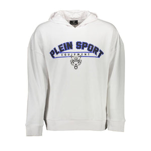 Plein Sport Weißes Herren-Sweatshirt aus Baumwolle