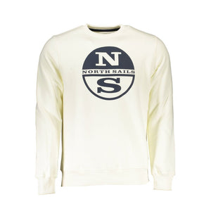 North Sails Bianco Baumwoll-Sweatshirt für Herren