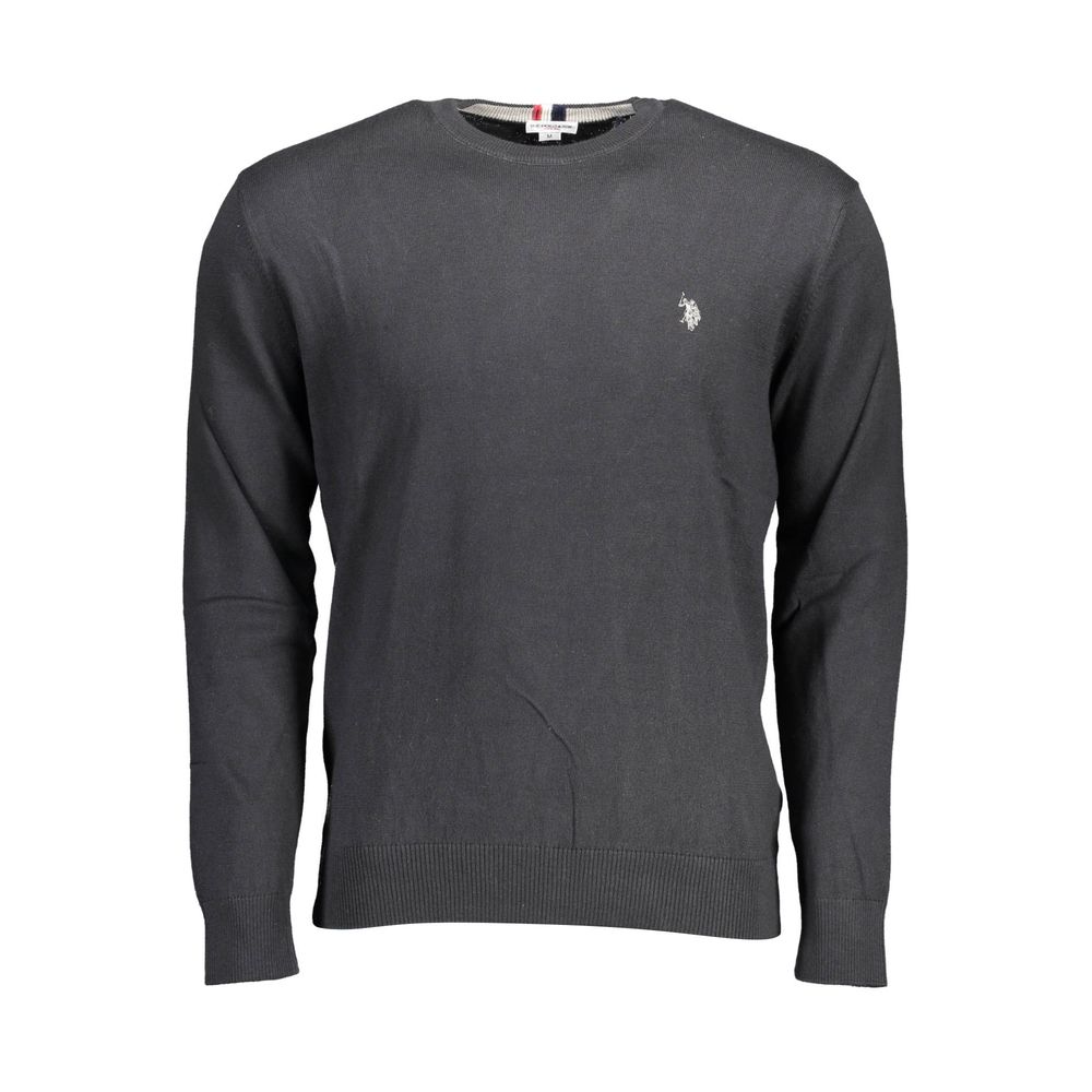 U.S. POLO ASSN. Schwarzes Baumwollhemd für Herren