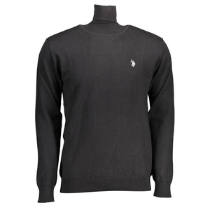 U.S. POLO ASSN. Schwarzes Baumwollhemd