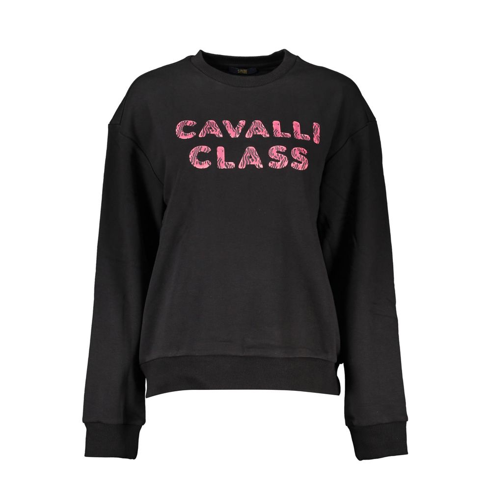 Cavalli Class Schwarzer Damen-Strickpullover aus Baumwolle