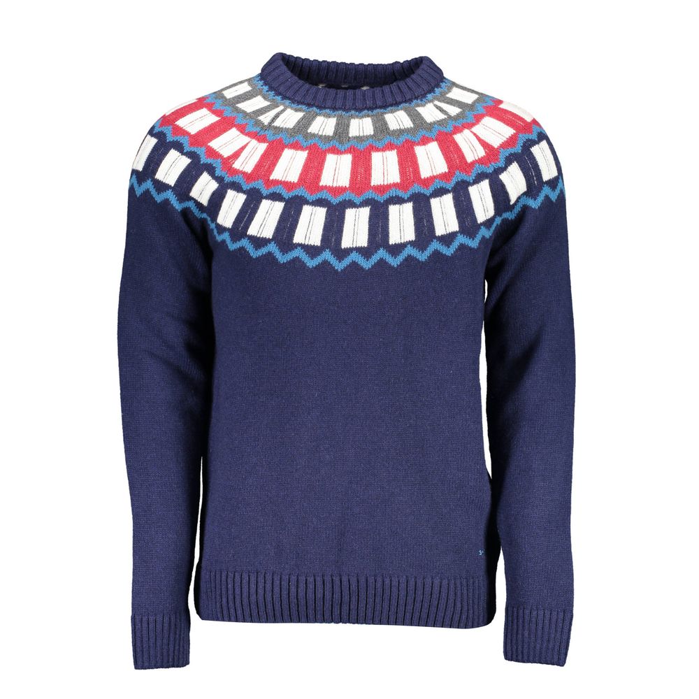 Gant Blauer Herrenpullover aus Wolle