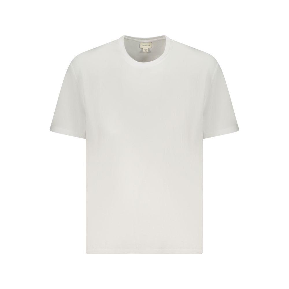 Calvin Klein Weißes Herren-T-Shirt aus Baumwolle