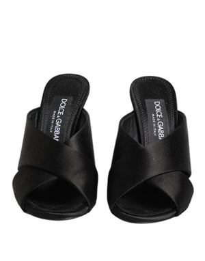 Dolce & Gabbana Schwarz Keira Barock Hochhackige Sandalen Schuhe