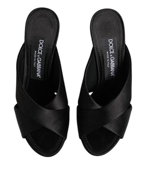 Dolce & Gabbana Schwarz Keira Barock Hochhackige Sandalen Schuhe