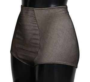 Dolce & Gabbana Unterhose Unterwäsche Beige mit schwarzem Netz