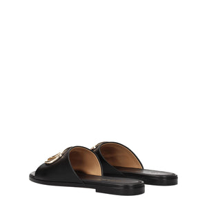 Off-White Schwarze Leder-Slipper