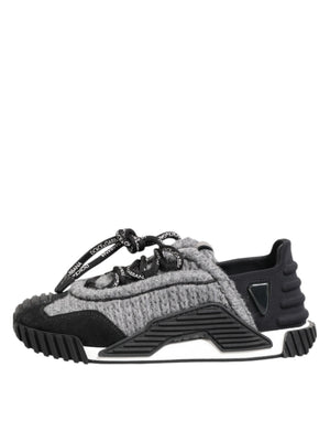 Dolce & Gabbana Schwarz Grau NS1 Low Top Turnschuhe Schuhe