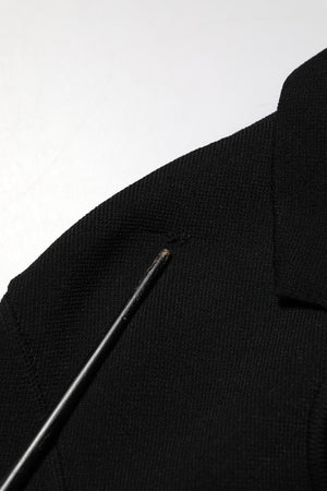 Dolce & Gabbana Schwarze einreihige Blazerjacke aus Viskose