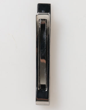 Dolce & Gabbana Silberfarbener Messing-Logo-Clip für Herren mit Markenprägung