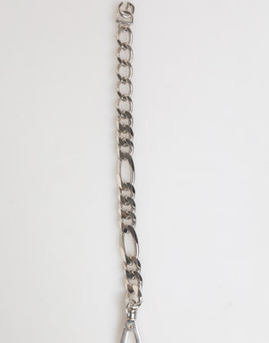 Dolce & Gabbana Silberfarbene Messingkette Karabinerverschluss DG Logo-Armband