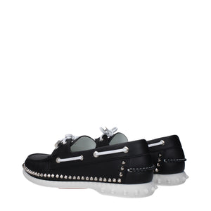 Christian Louboutin Schwarze Leder Loafer zum Hineinschlüpfen