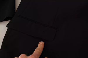 Domenico Tagliente Blauer Polyester Einreihiger Formaler 2 Stück Anzug