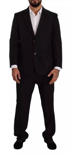 Domenico Tagliente Blauer Polyester Einreihiger Formaler 2 Stück Anzug