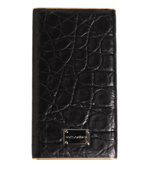 Dolce & Gabbana Schwarzes Leder geprägte Haut 3000mAh Power Bank Ladegerät USB
