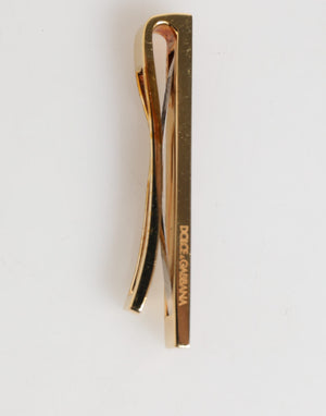 Dolce & Gabbana Multicolor Gold Tone Messing Herren Accessoire Krawattenklammer Bar