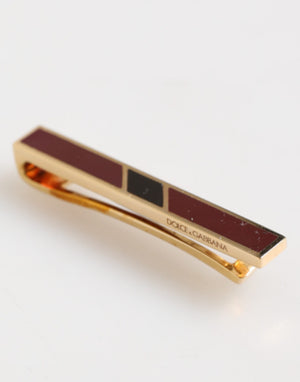 Dolce & Gabbana Multicolor Gold Tone Messing Herren Accessoire Krawattenklammer Bar