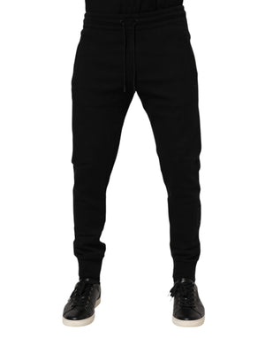 Dolce & Gabbana Schwarzer Baumwoll-Jogger Jogginghose für Männer