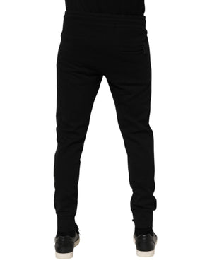 Dolce & Gabbana Schwarzer Baumwoll-Jogger Jogginghose für Männer