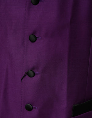 Dolce & Gabbana Lila Wolle Kleid Formelle Weste Weste