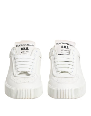 Dolce & Gabbana Weiß Miami Leder Low Top Turnschuhe Schuhe