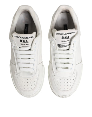 Dolce & Gabbana Weiß Miami Leder Low Top Turnschuhe Schuhe