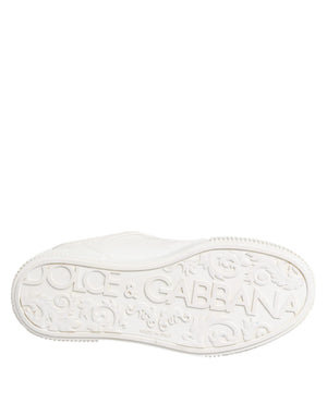 Dolce & Gabbana Weiß Miami Leder Low Top Turnschuhe Schuhe