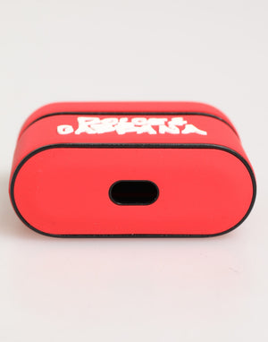 Dolce & Gabbana Rotes PVC DG Logo geprägte Männer Flip Halter Airpods Fall