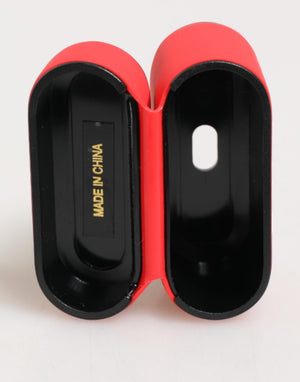 Dolce & Gabbana Rotes PVC DG Logo geprägte Männer Flip Halter Airpods Fall