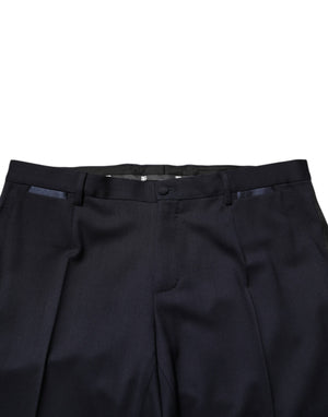 Dolce & Gabbana Schwarzer 3-teiliger Anzug aus einer Woll-Seiden-Mischung SICILIA