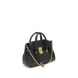 Thom Browne Graue Kalbsleder Bos Taurus Schultertasche