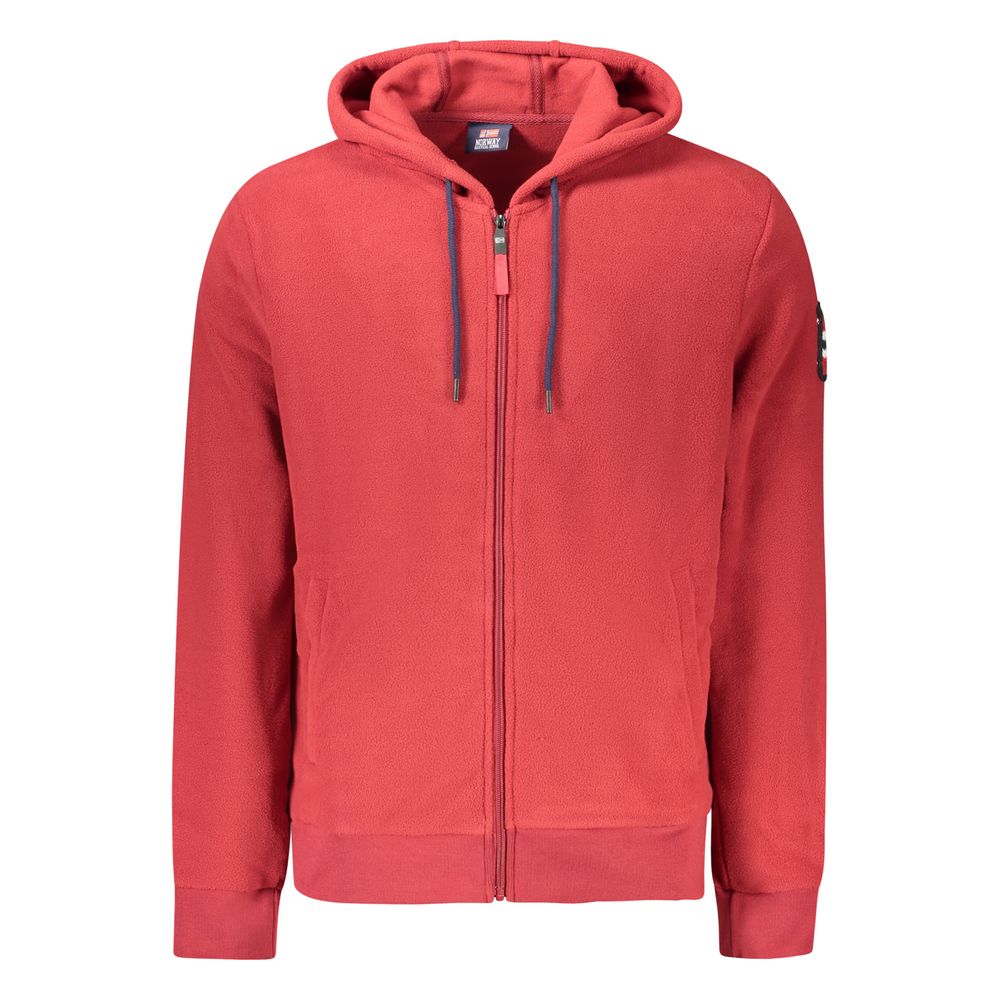 Norway 1963 Roter Polyester-Pullover für Männer