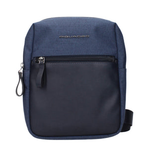 Piquadro Blaue Umhängetasche aus Stoff