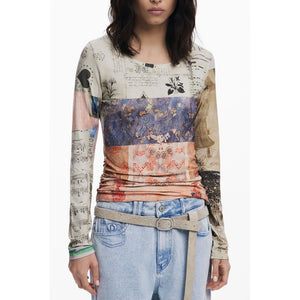 Desigual Beige Viskose Damen Top