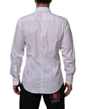 Dolce & Gabbana Weißes Baumwollhemd MARTINI Formales Herrenhemd