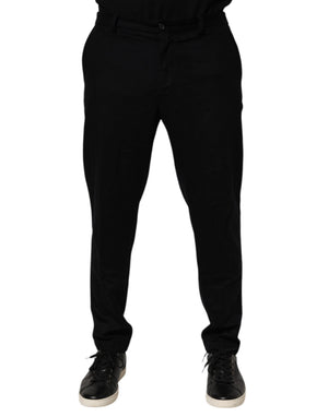Dolce & Gabbana Schwarzes Kaschmir-Kleid Formelle Hosenhose