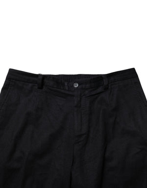 Dolce & Gabbana Schwarzes Kaschmir-Kleid Formelle Hosenhose
