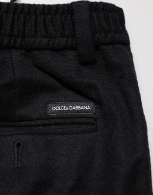 Dolce & Gabbana Schwarzes Kaschmir-Kleid Formelle Hosenhose