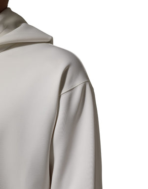 Dolce & Gabbana Weißes Logo-Kapuzen-Sweatshirt für Männer Pullover