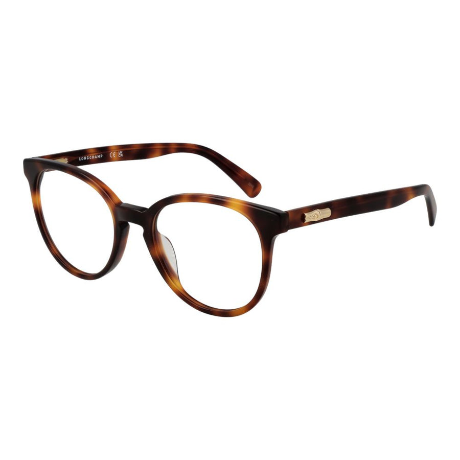 Longchamp Brillengestell aus braunem Celluloseacetat