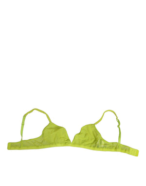 Dolce & Gabbana Gelb Grün Nylon Soft Cup BHs Unterwäsche